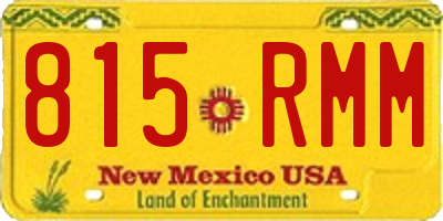 NM license plate 815RMM