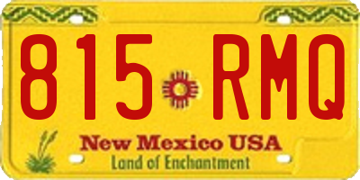 NM license plate 815RMQ