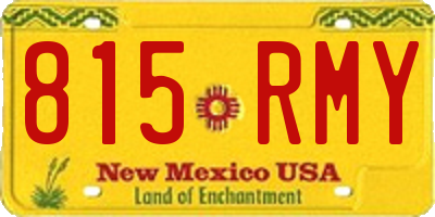 NM license plate 815RMY