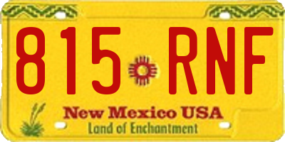 NM license plate 815RNF