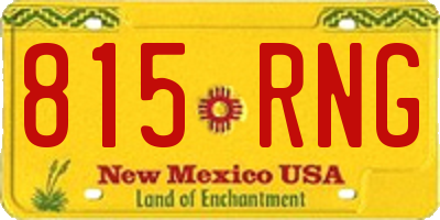 NM license plate 815RNG