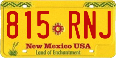 NM license plate 815RNJ