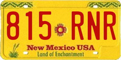 NM license plate 815RNR