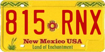 NM license plate 815RNX