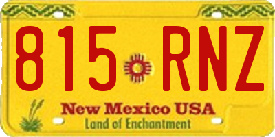 NM license plate 815RNZ