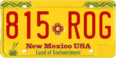 NM license plate 815ROG