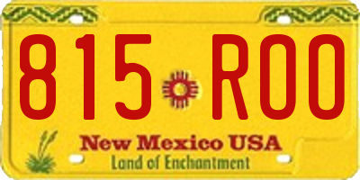 NM license plate 815ROO