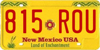 NM license plate 815ROU