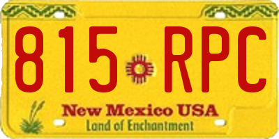 NM license plate 815RPC