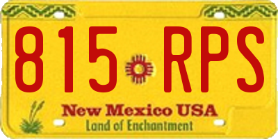 NM license plate 815RPS