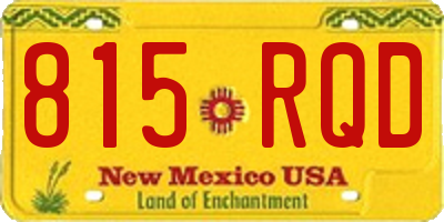 NM license plate 815RQD