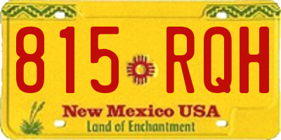 NM license plate 815RQH