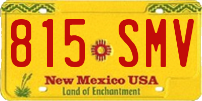NM license plate 815SMV