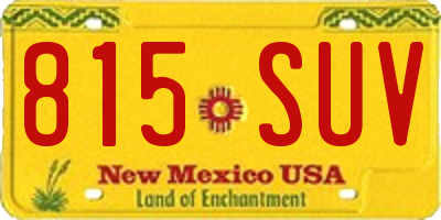 NM license plate 815SUV