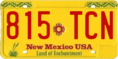 NM license plate 815TCN