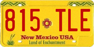 NM license plate 815TLE