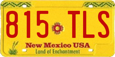 NM license plate 815TLS