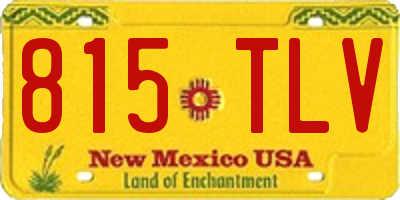 NM license plate 815TLV