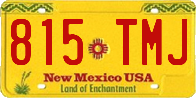 NM license plate 815TMJ