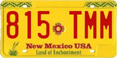NM license plate 815TMM