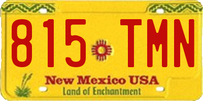 NM license plate 815TMN
