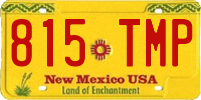 NM license plate 815TMP