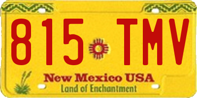 NM license plate 815TMV