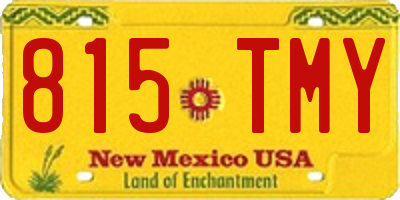 NM license plate 815TMY