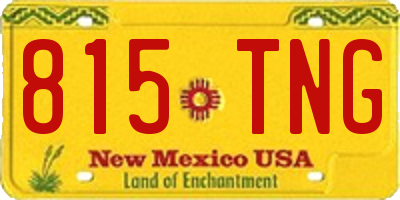 NM license plate 815TNG