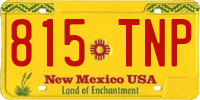 NM license plate 815TNP