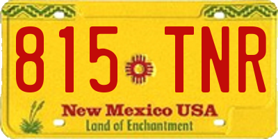 NM license plate 815TNR