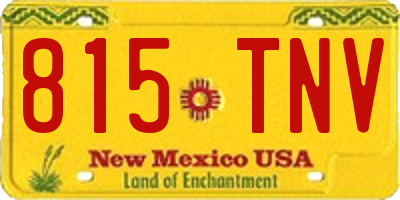 NM license plate 815TNV