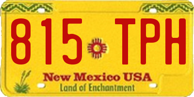 NM license plate 815TPH