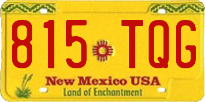 NM license plate 815TQG