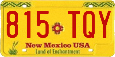 NM license plate 815TQY