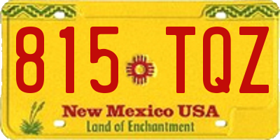 NM license plate 815TQZ