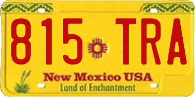 NM license plate 815TRA