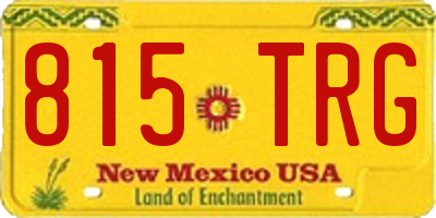 NM license plate 815TRG