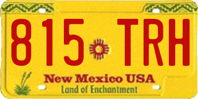NM license plate 815TRH