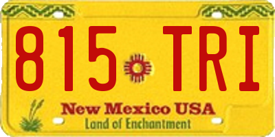NM license plate 815TRI