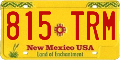 NM license plate 815TRM