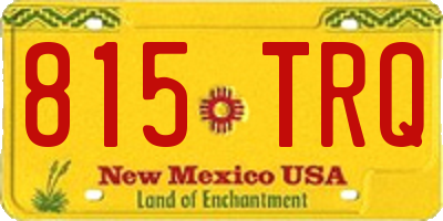NM license plate 815TRQ