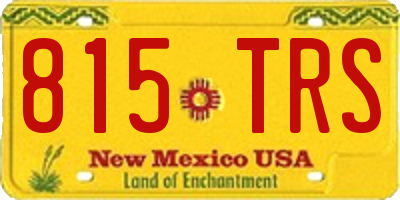 NM license plate 815TRS