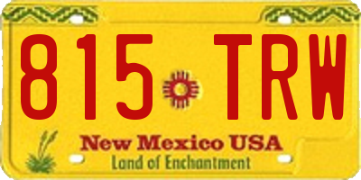 NM license plate 815TRW