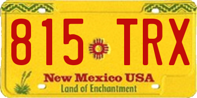 NM license plate 815TRX