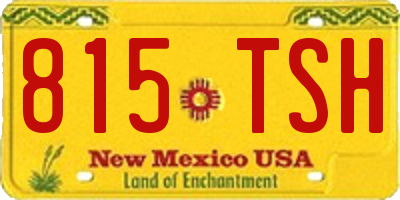 NM license plate 815TSH