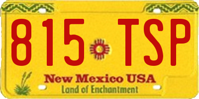 NM license plate 815TSP