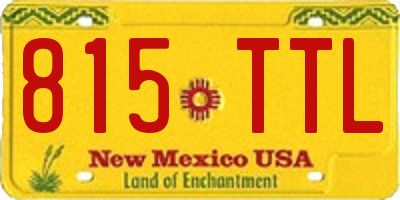 NM license plate 815TTL