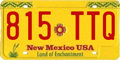 NM license plate 815TTQ