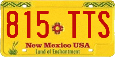 NM license plate 815TTS